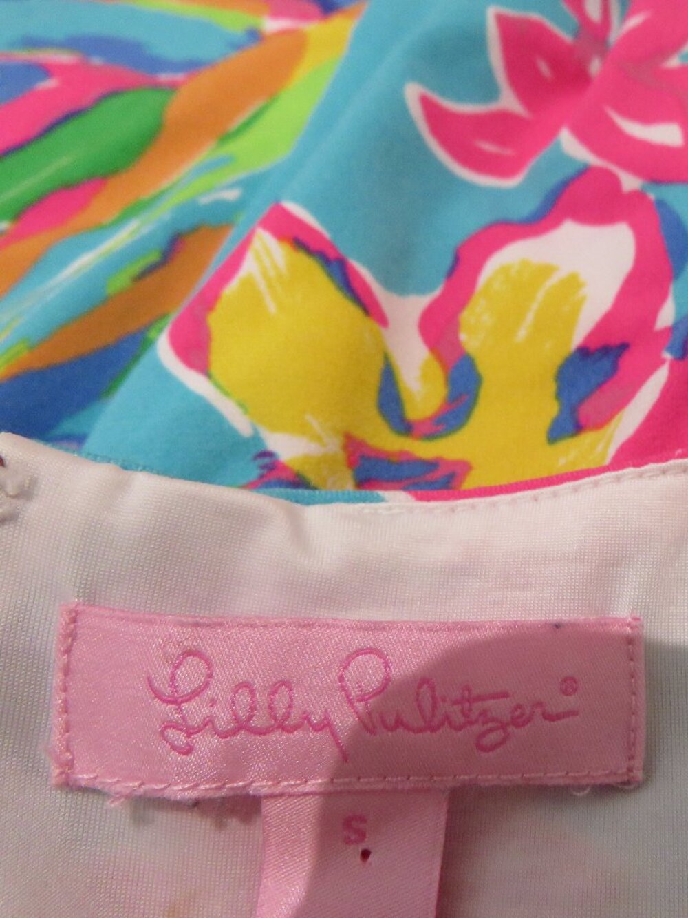 LILLY PULITZER Fairfield Tunic Dress Sea Blue Summer Haze Small Preppy Bright - Picture 15 of 15